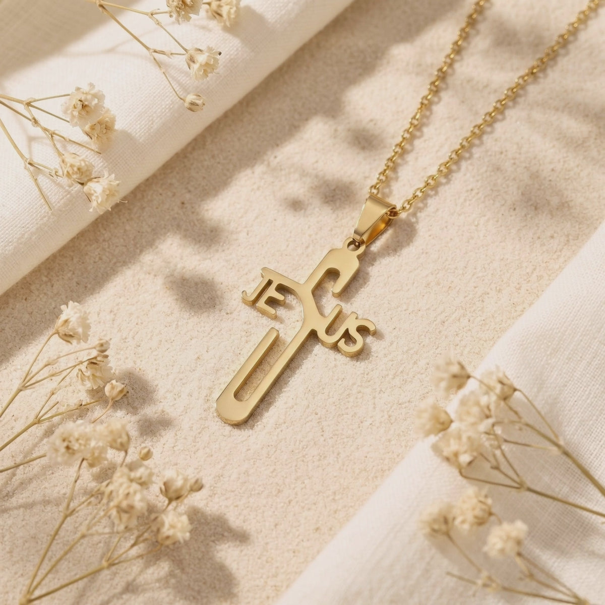 YLQ49684-cross necklace rotation video