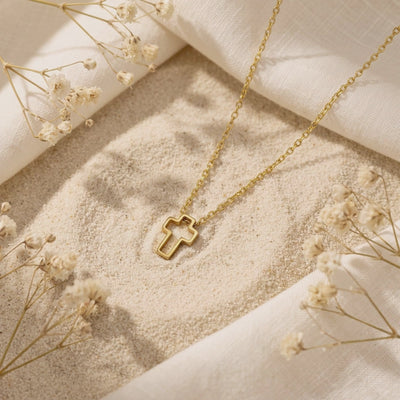 YLQ49565-cross necklace rotation video