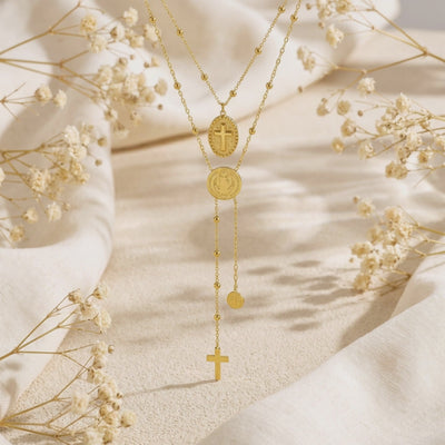 YLQ49596-cross necklace rotation video