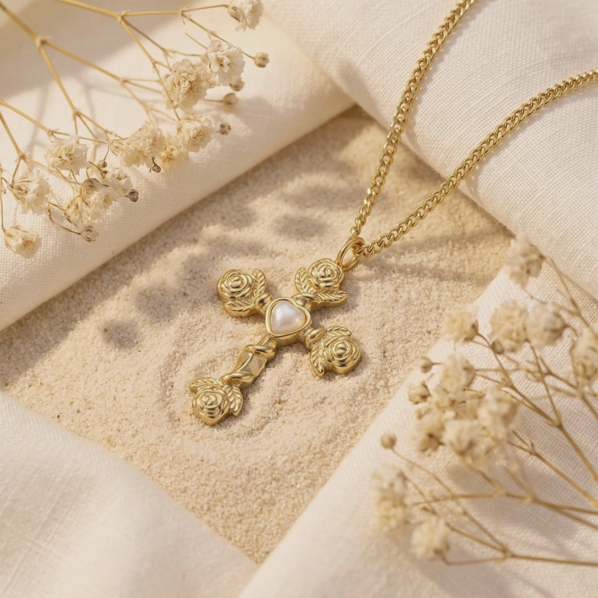 YLQ49543-cross necklace rotation video