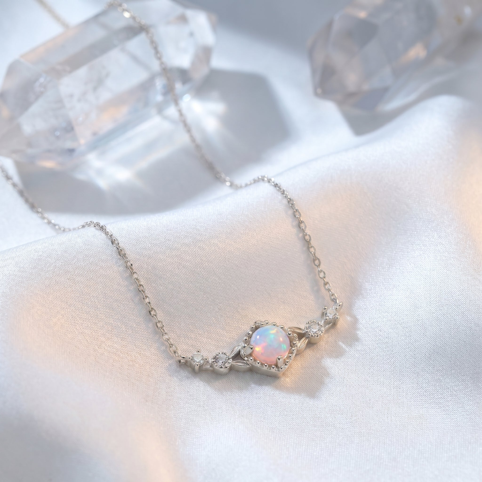 the-callisto-column-necklace in silver finish