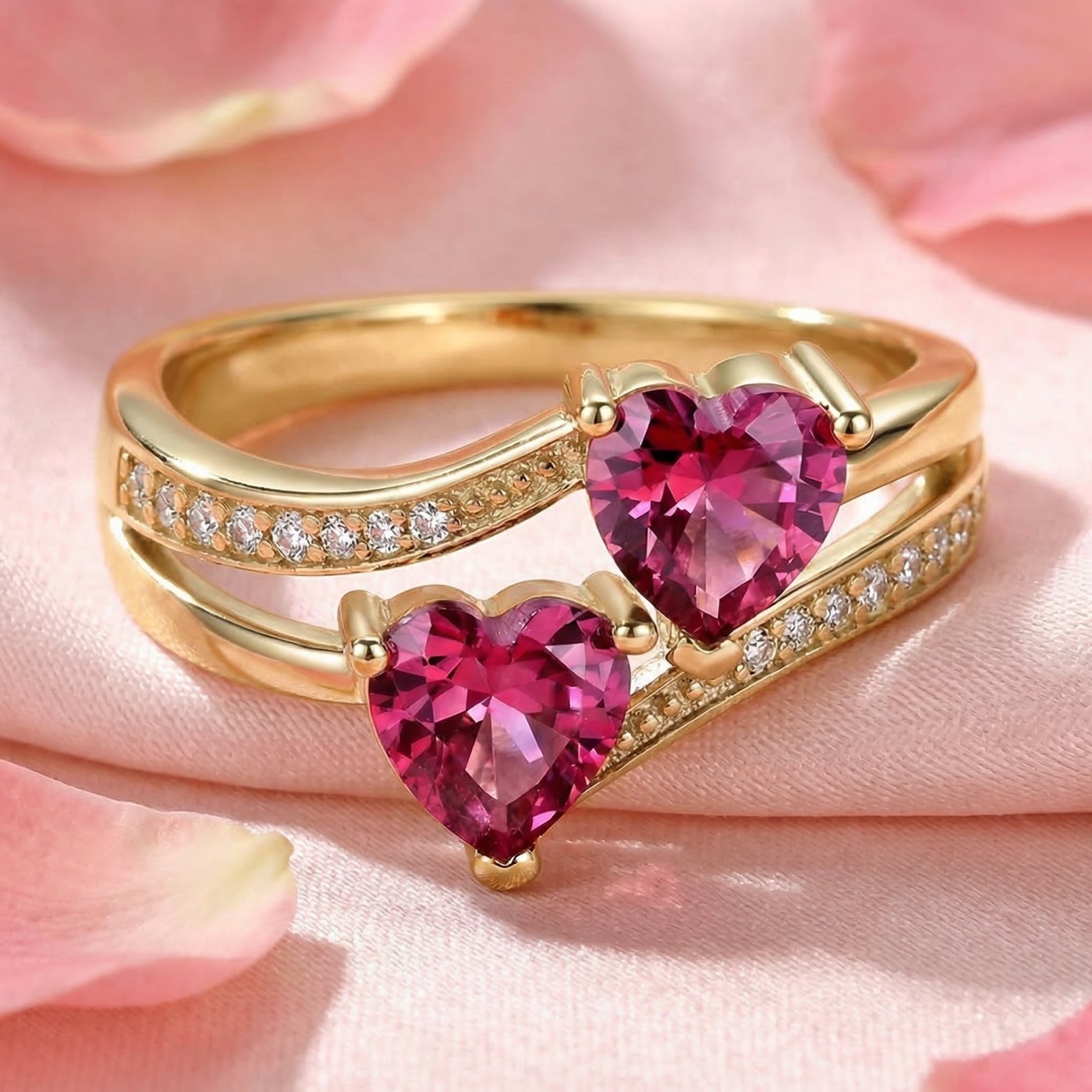 the-calysienne-heart-ring-s925-sterling-silver in gold finish