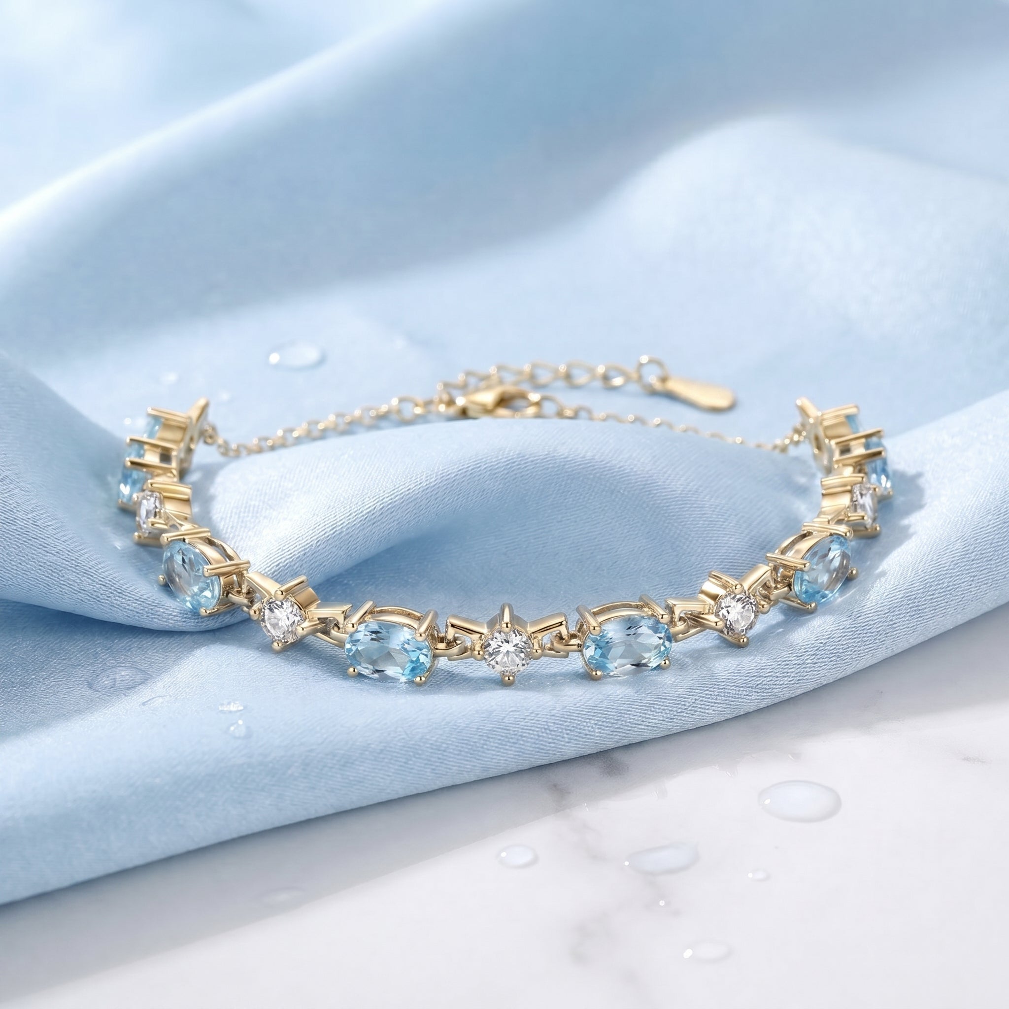 the-coralia-station-bracelet-s925-sterling-silver in gold finish