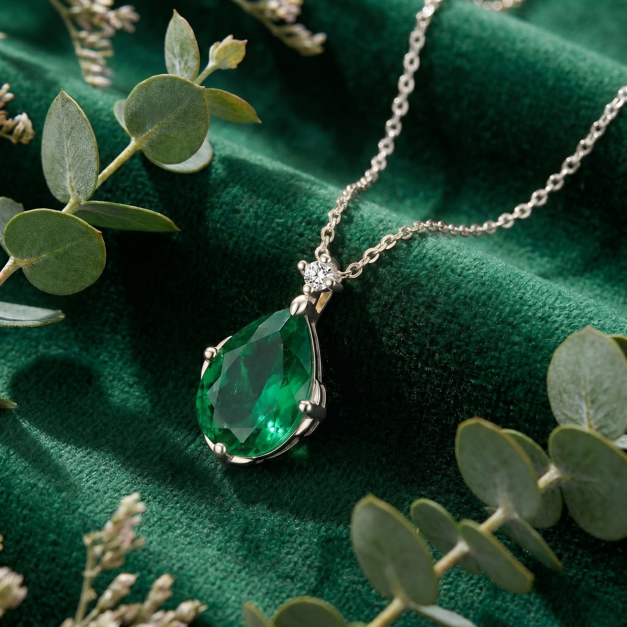 the-elenora-pear-18k-gold-vermeil in silver finish