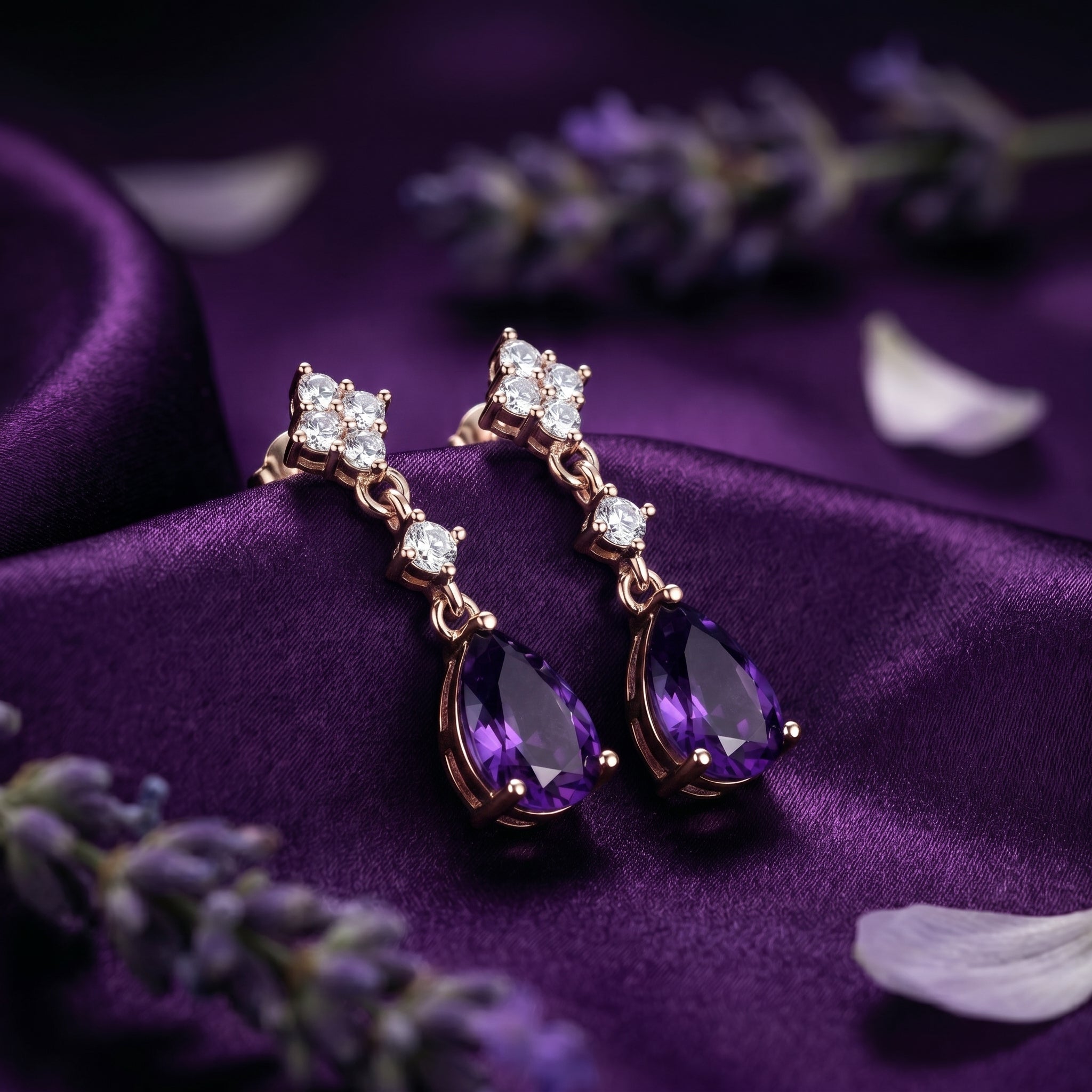 the-ianthe-pear-s925-sterling-silver in rose gold finish