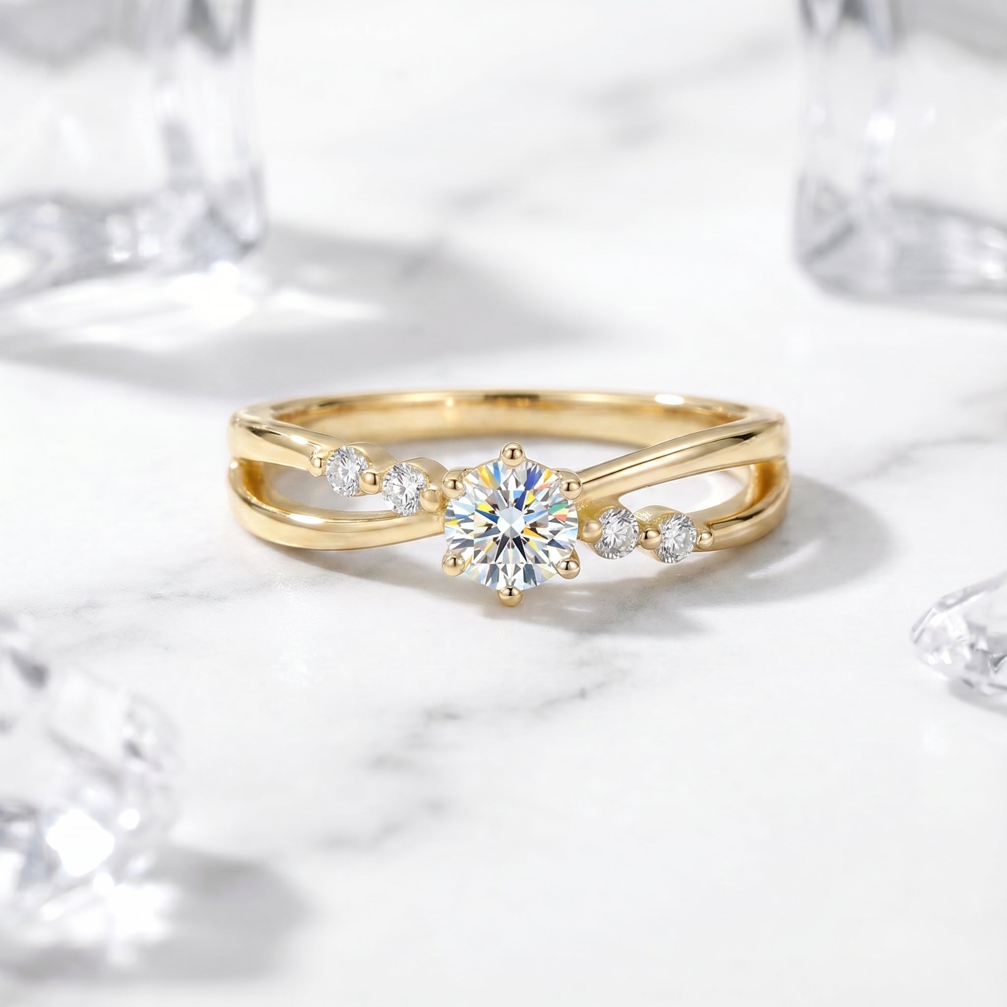 the-iseltra-bypass-ring-s925-sterling-silver in gold finish