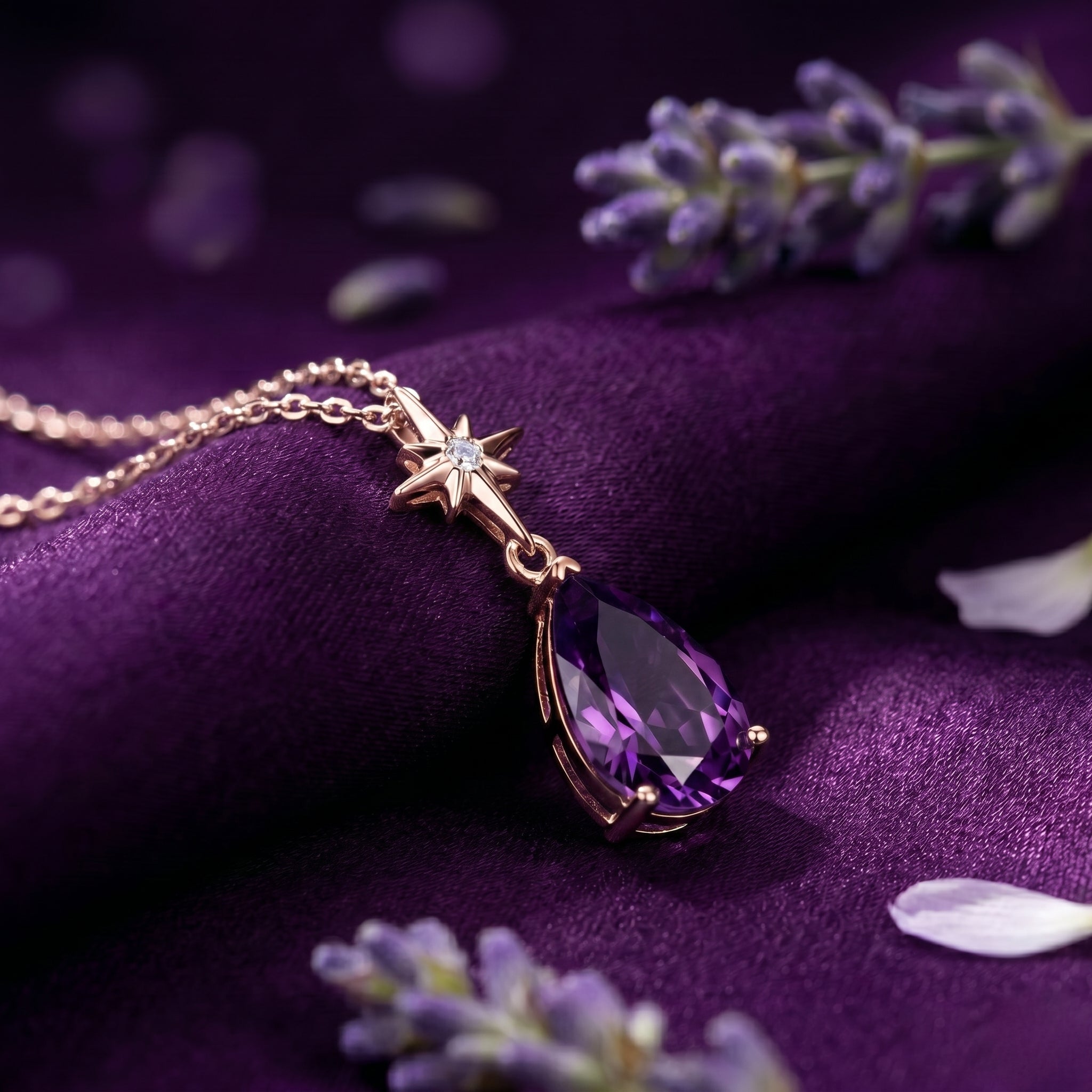 the-isla-pear-pendant-s925-sterling-silver in rose gold finish