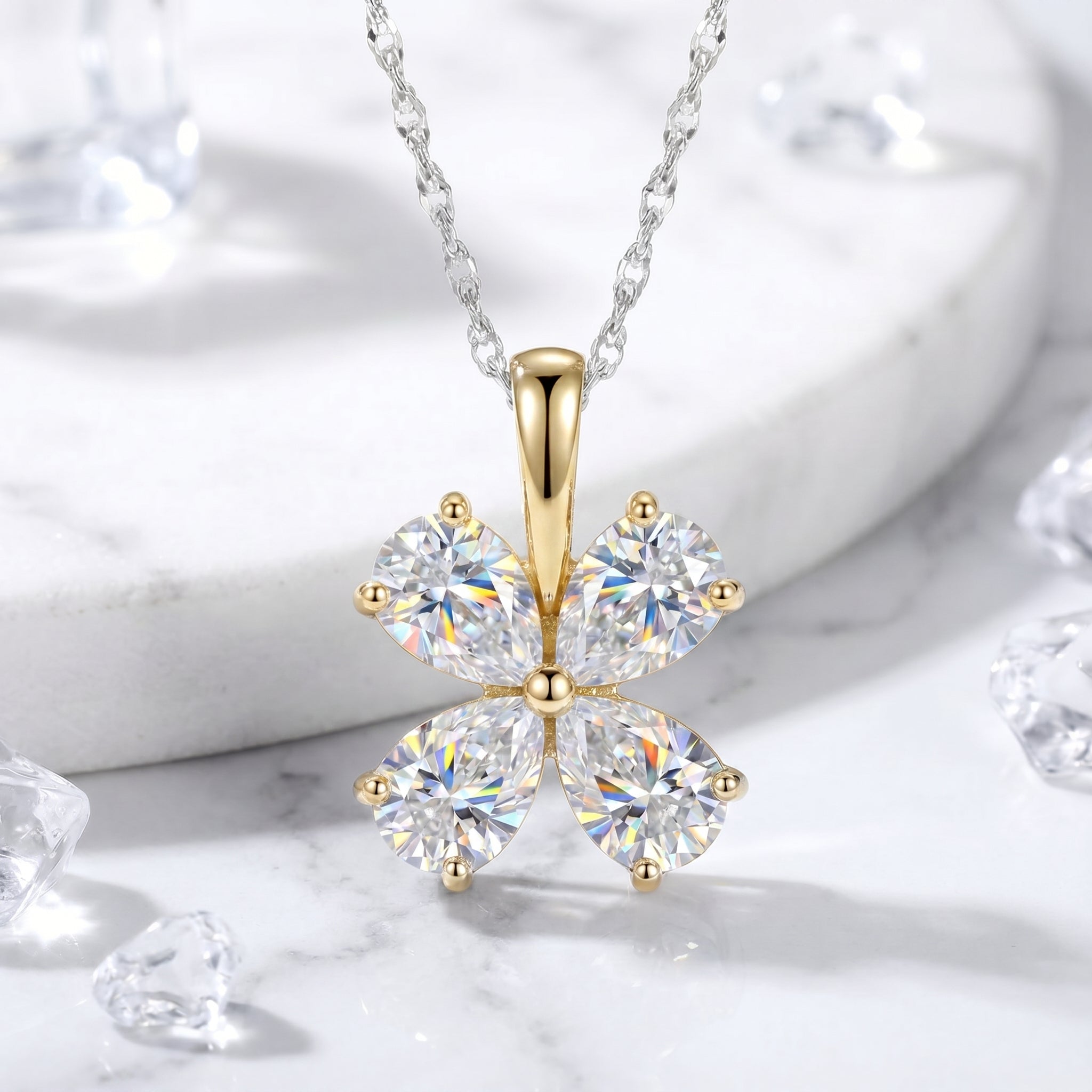 the-mirellia-clover-s925-sterling-silver in gold finish