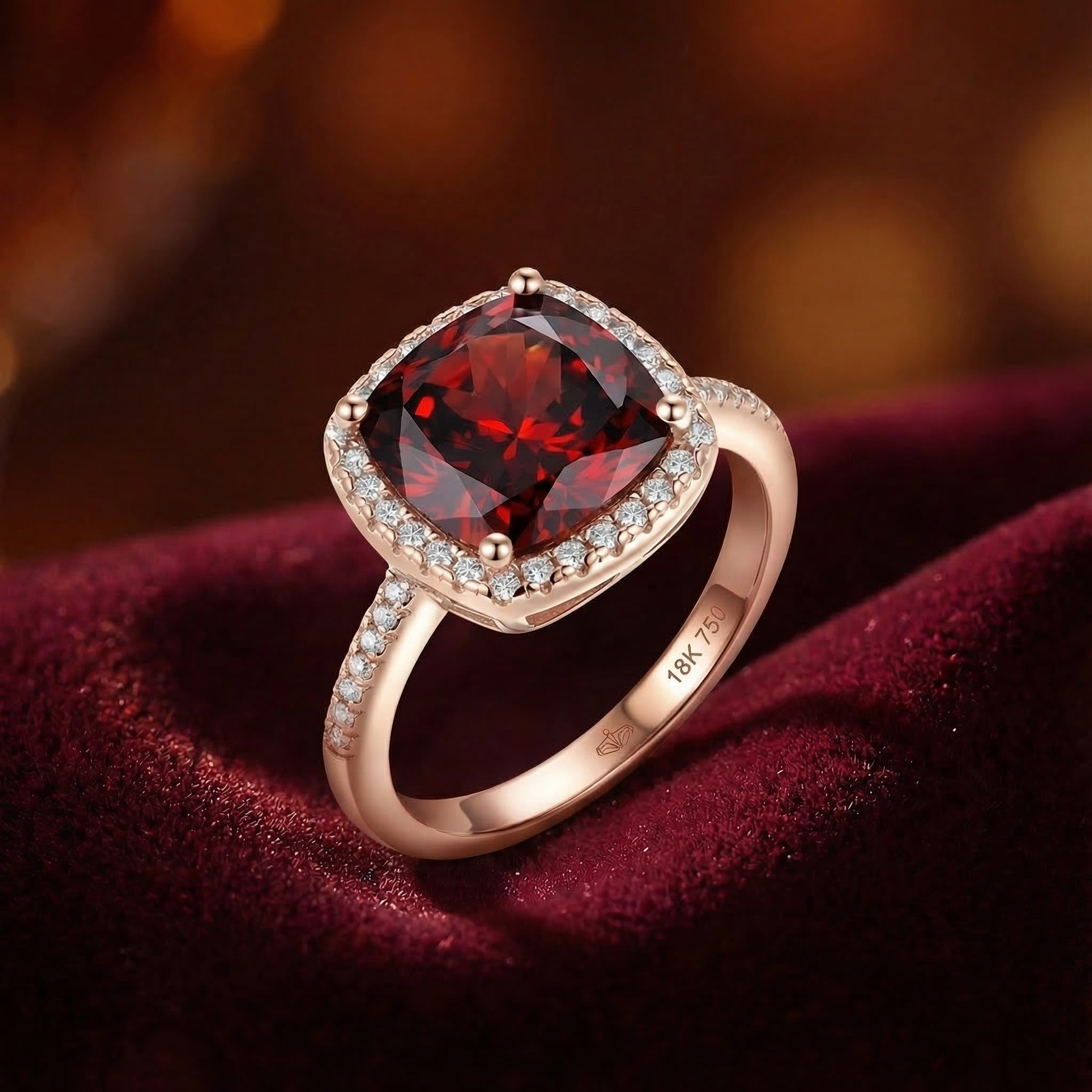 the-rhoswen-cushion-ring-s925-sterling-silver in rose gold finish