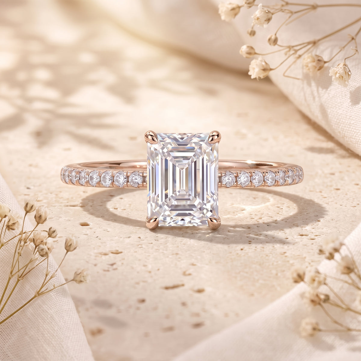 the-selyndra-ring in rose gold finish