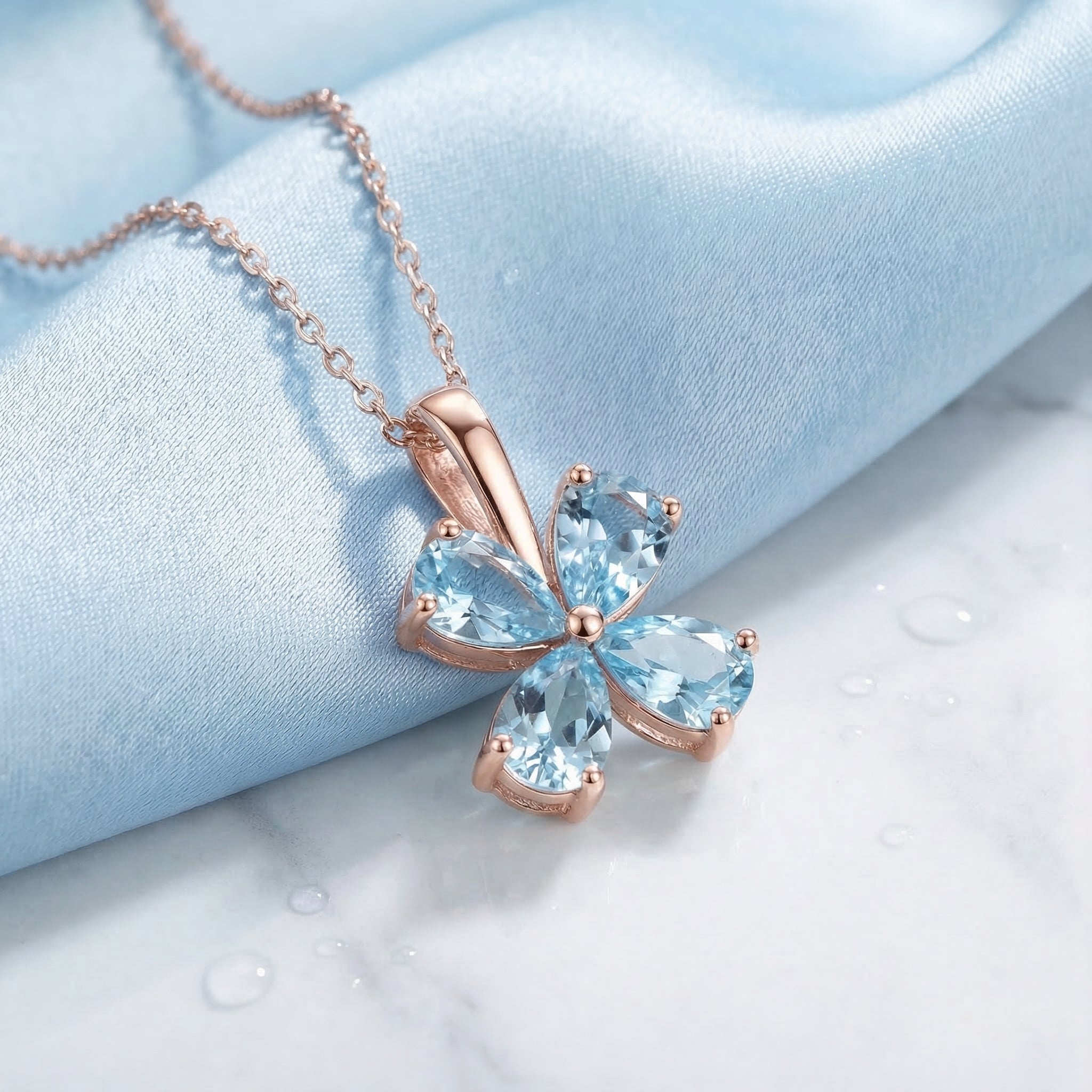 the-solara-clover-s925-sterling-silver in rose gold finish