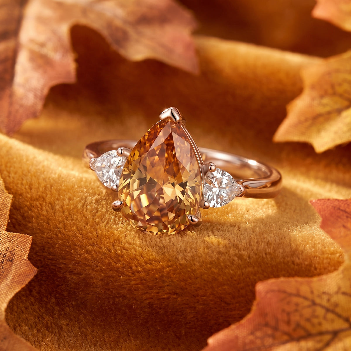 the-solara-pear-18k-gold-vermeil in rose gold finish