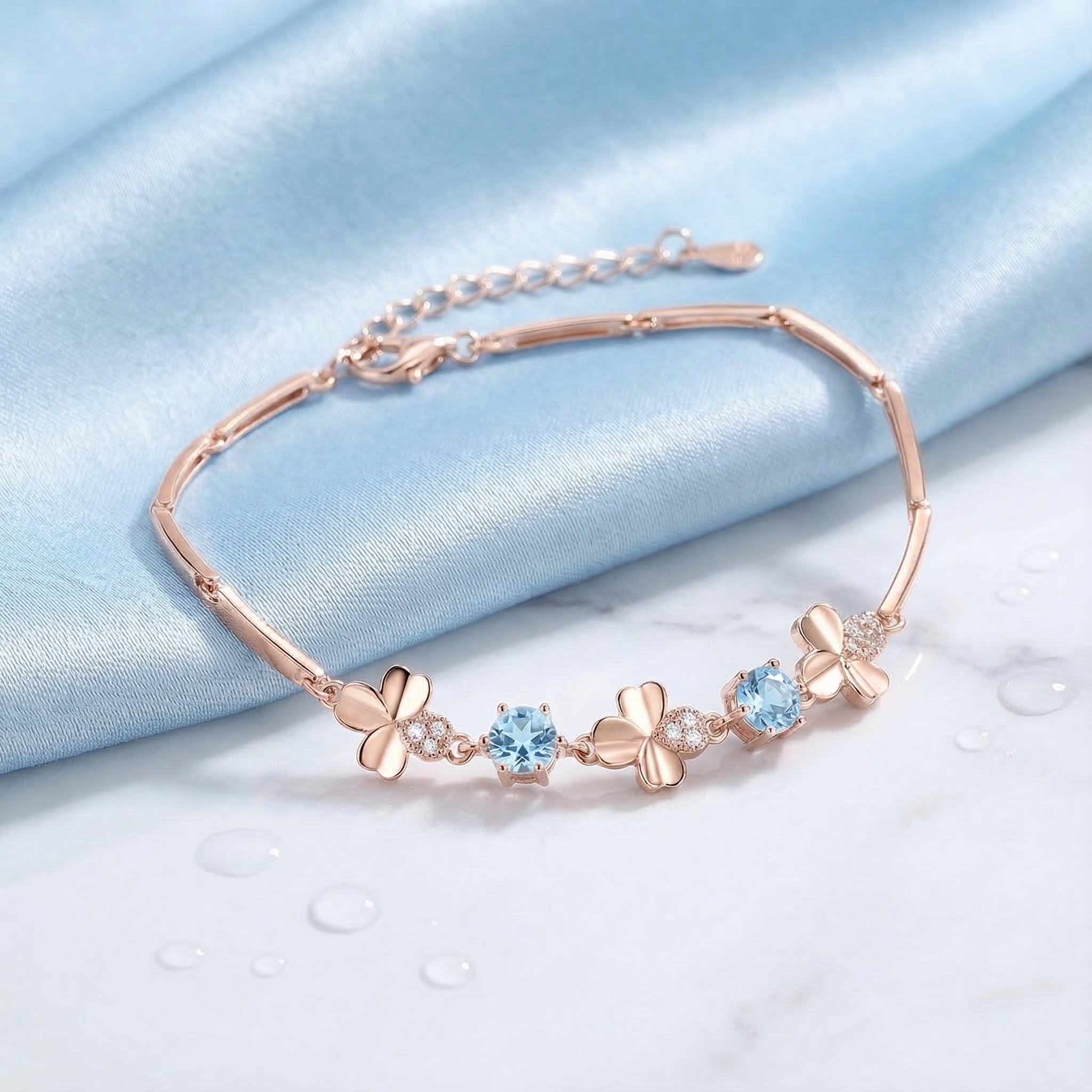 the-thalina-station-bracelet-s925-sterling-silver in rose gold finish