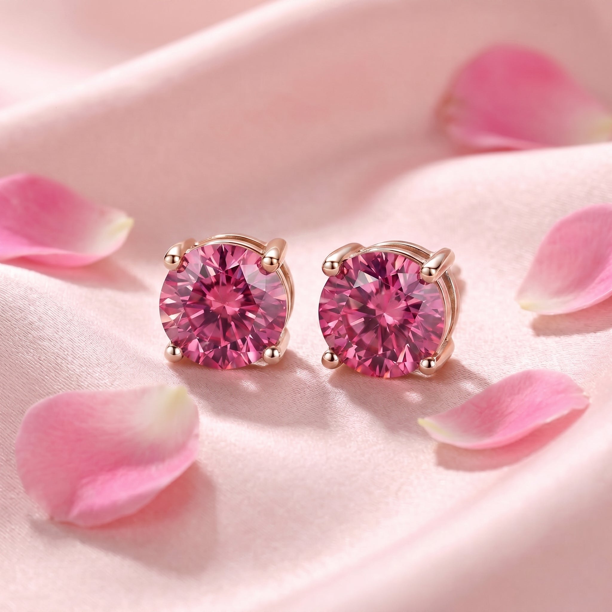 the-thalirelle-studs-s925-sterling-silver in rose gold finish
