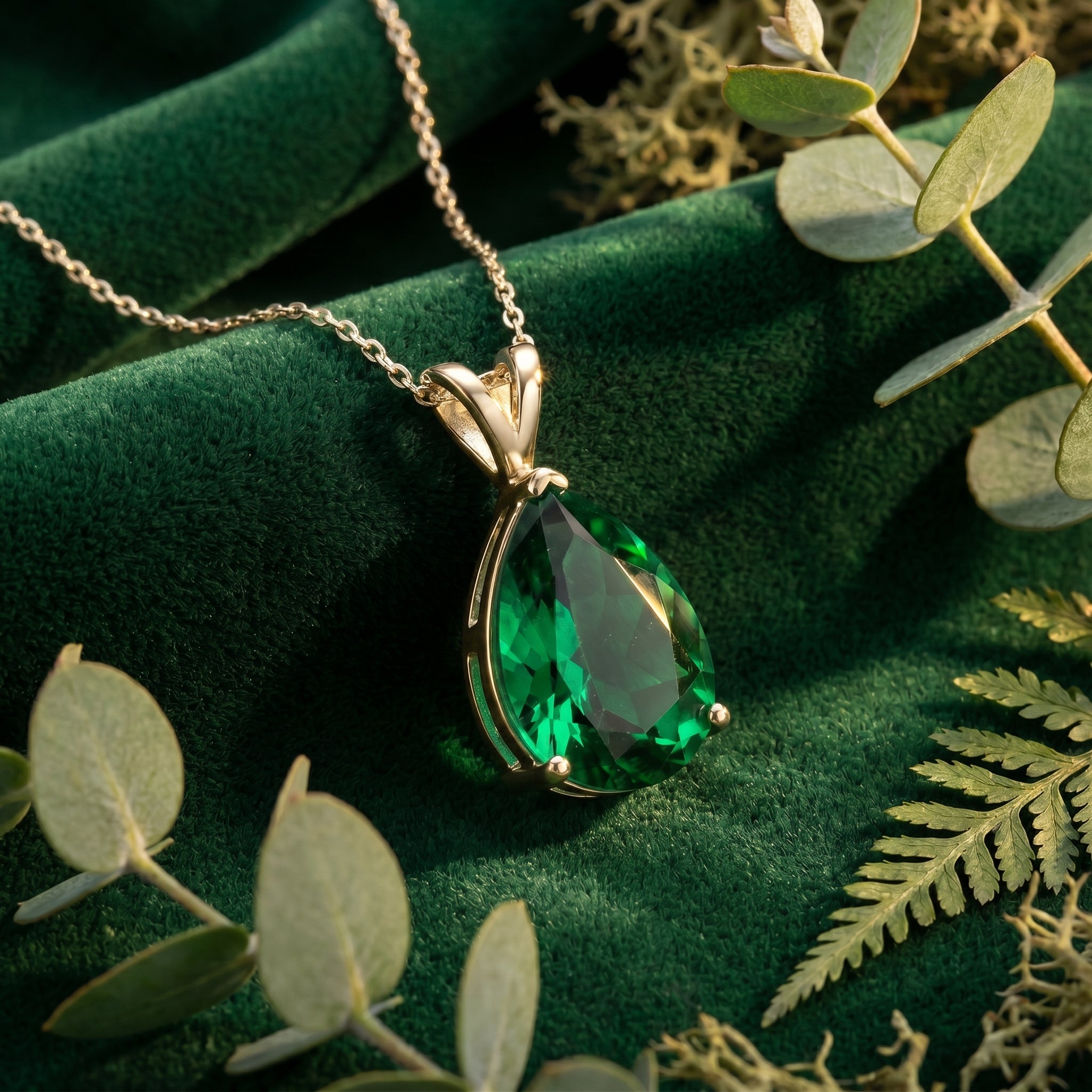 the-valeska-pear-s925-sterling-silver in gold finish