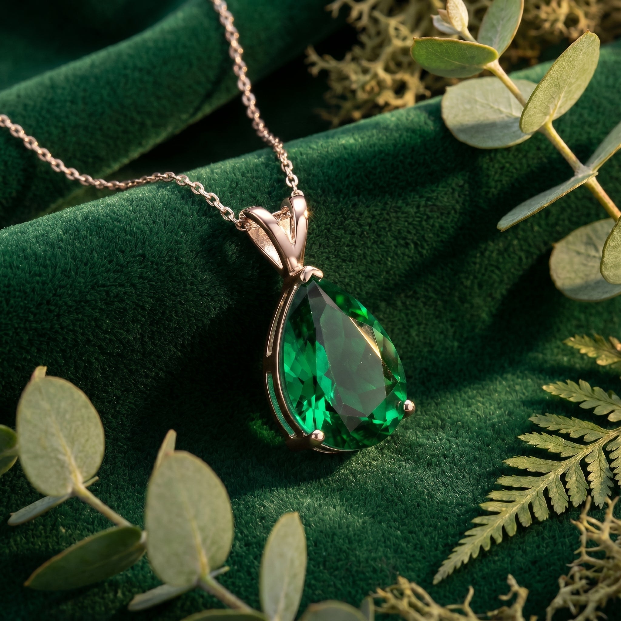 the-valeska-pear-s925-sterling-silver in rose gold finish