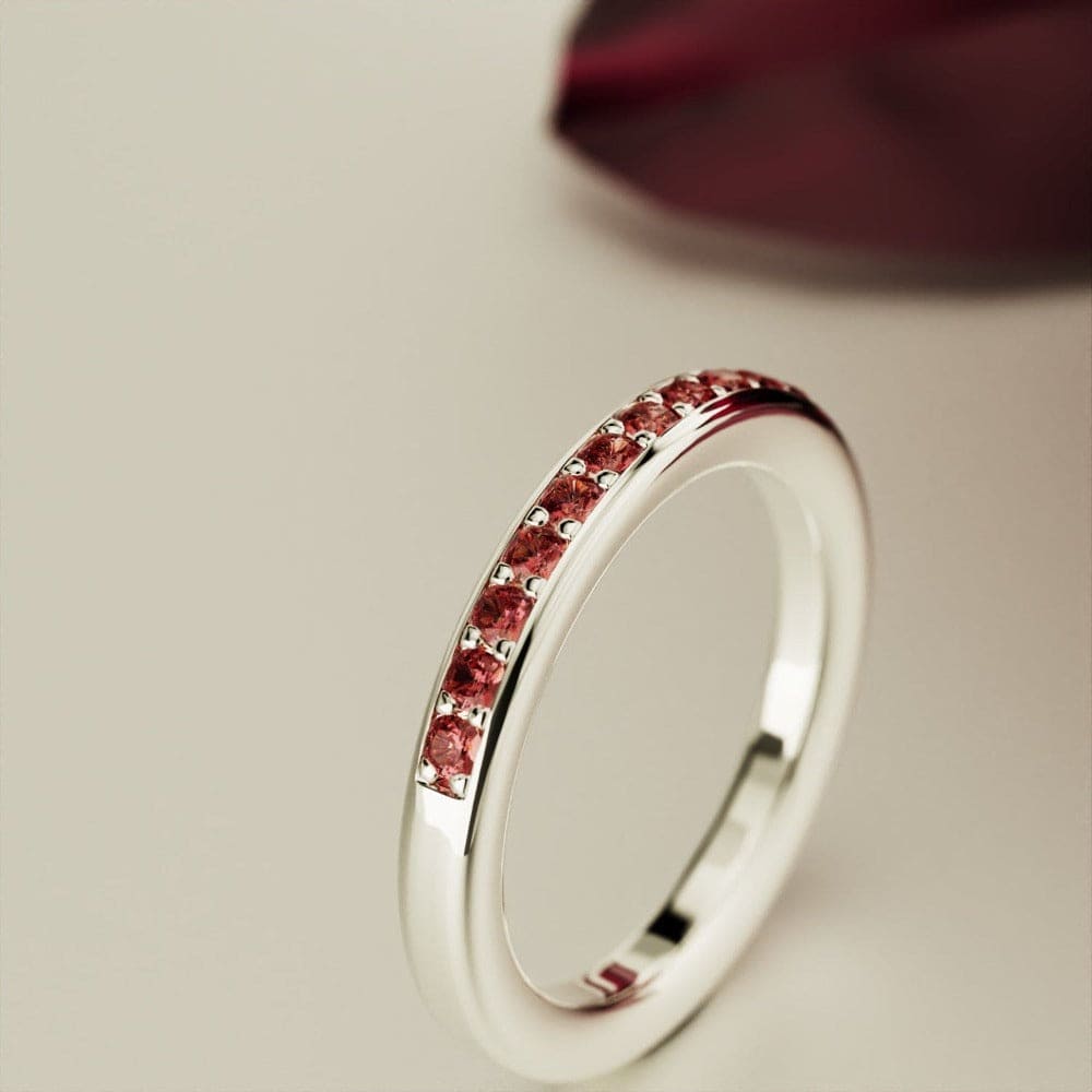 The Promise: Eternity Ruby Ring - S925 Sterling Silver