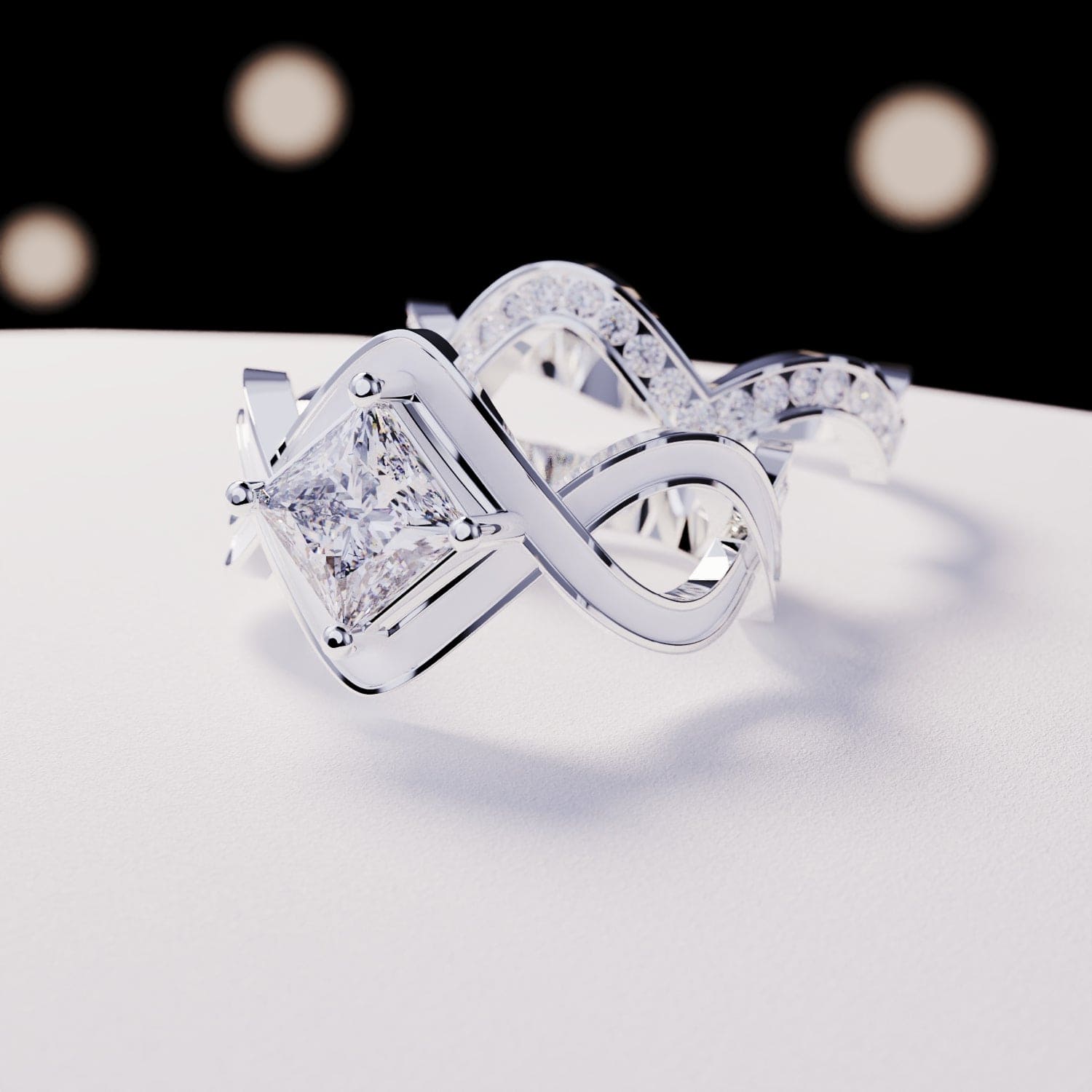 The Snow Wave: 2-Piece Set Ring - S925 Sterling Silver