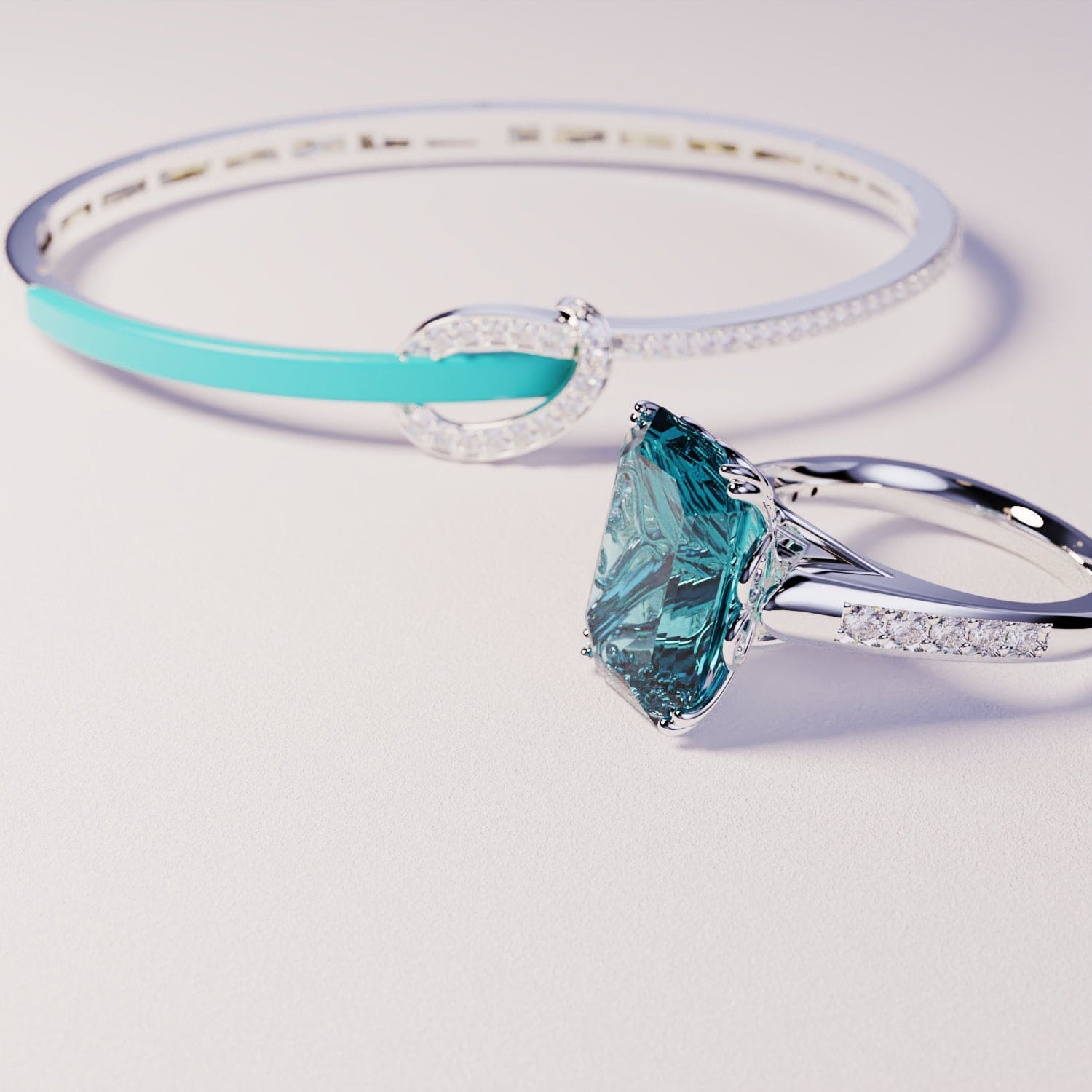 Azure Dream: Armband & Ring Upgrade - S925 Sterling Zilver