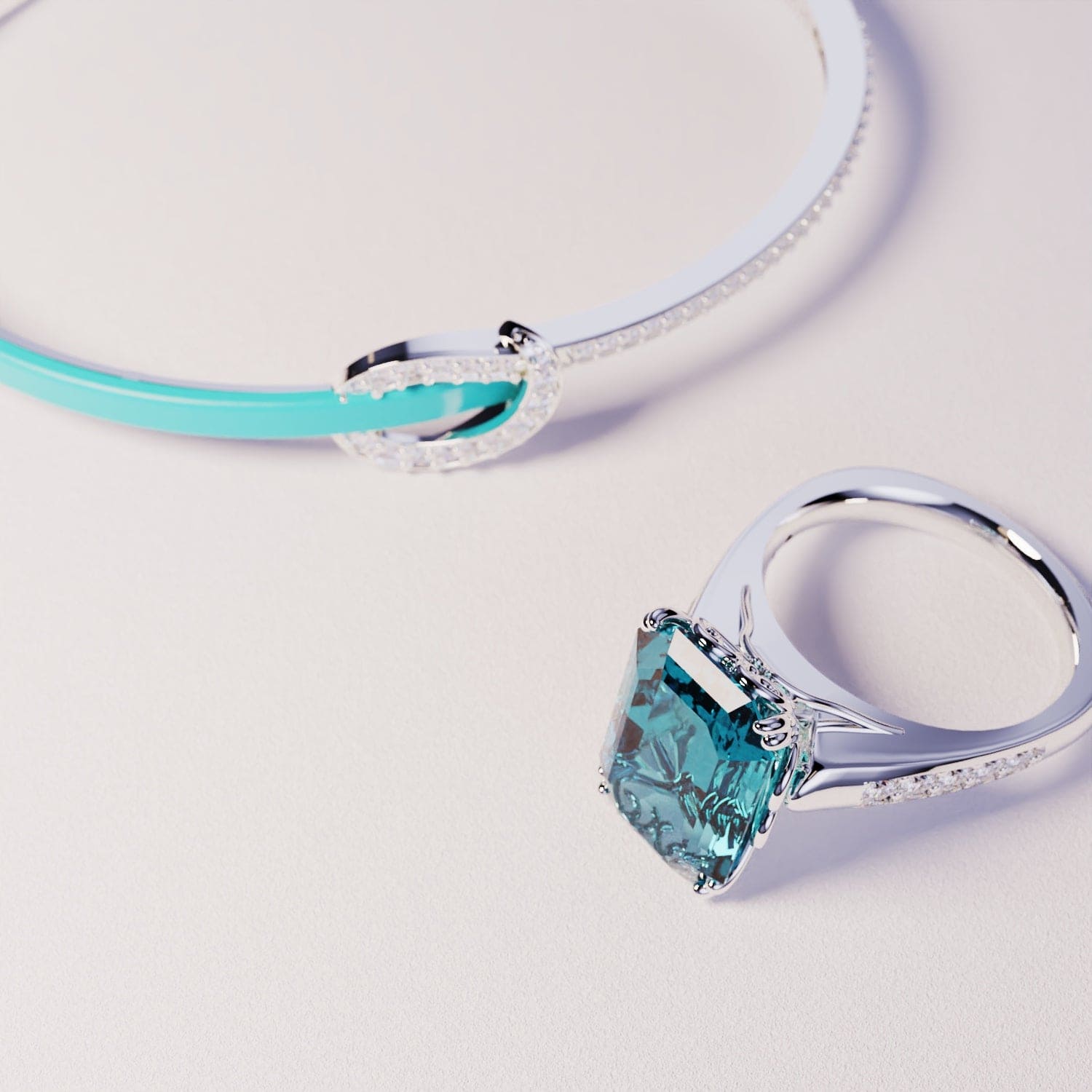 Azure Dream: Armband & Ring Upgrade - S925 Sterling Zilver