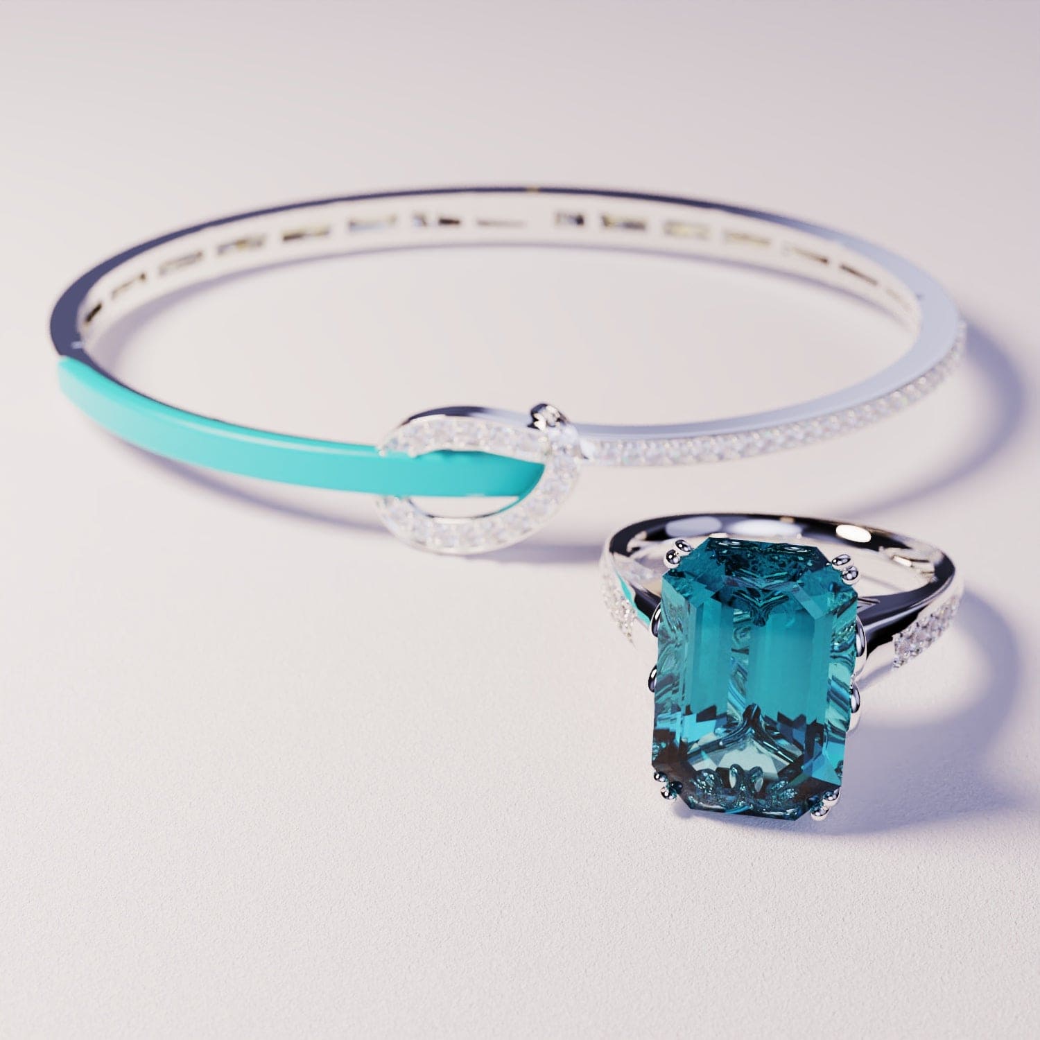 Azure Dream: Armband & Ring Upgrade - S925 Sterling Zilver