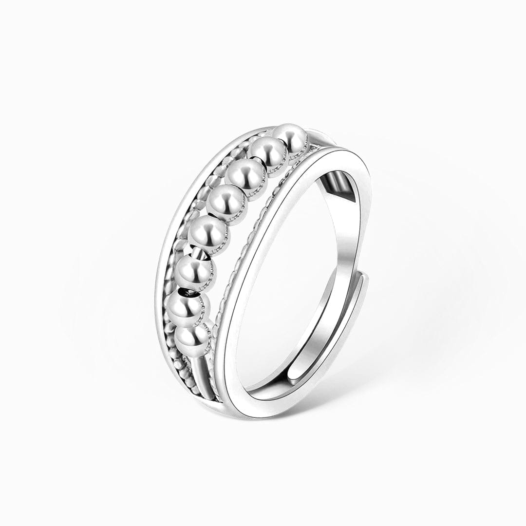 To My Daughter | Drive Away Your Anxiety | S925 Two Layer Beads Fidget Ring