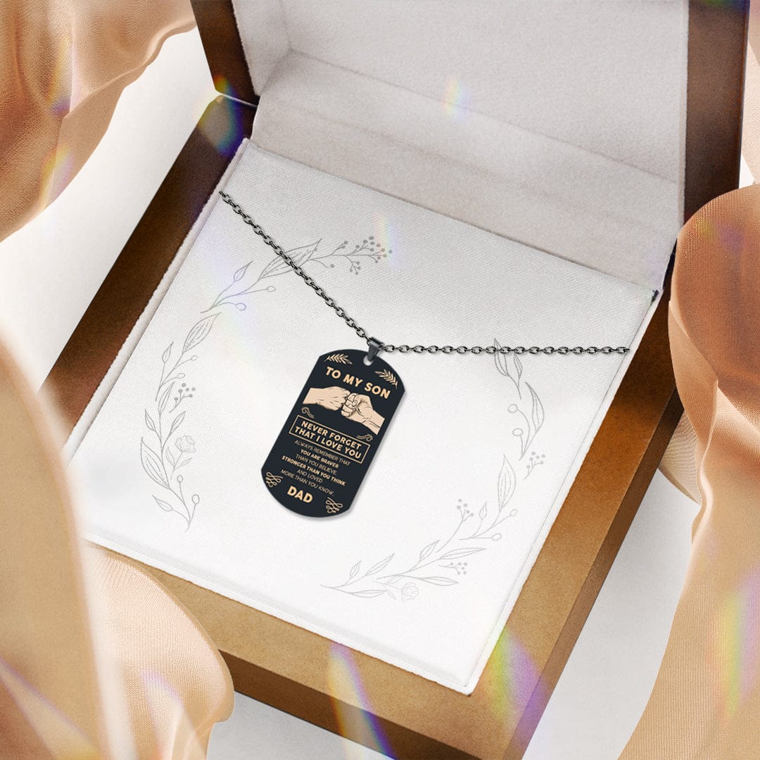To My Son | You Are My Strength | Dog Tag Necklace
