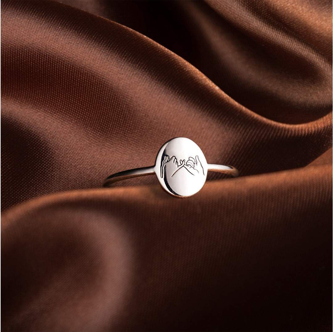 Daughter | Side by Side | Pinky Promise Ring-Awareness Avenue-gift: All,gift: Daughter,ring: All,ring: Daughter