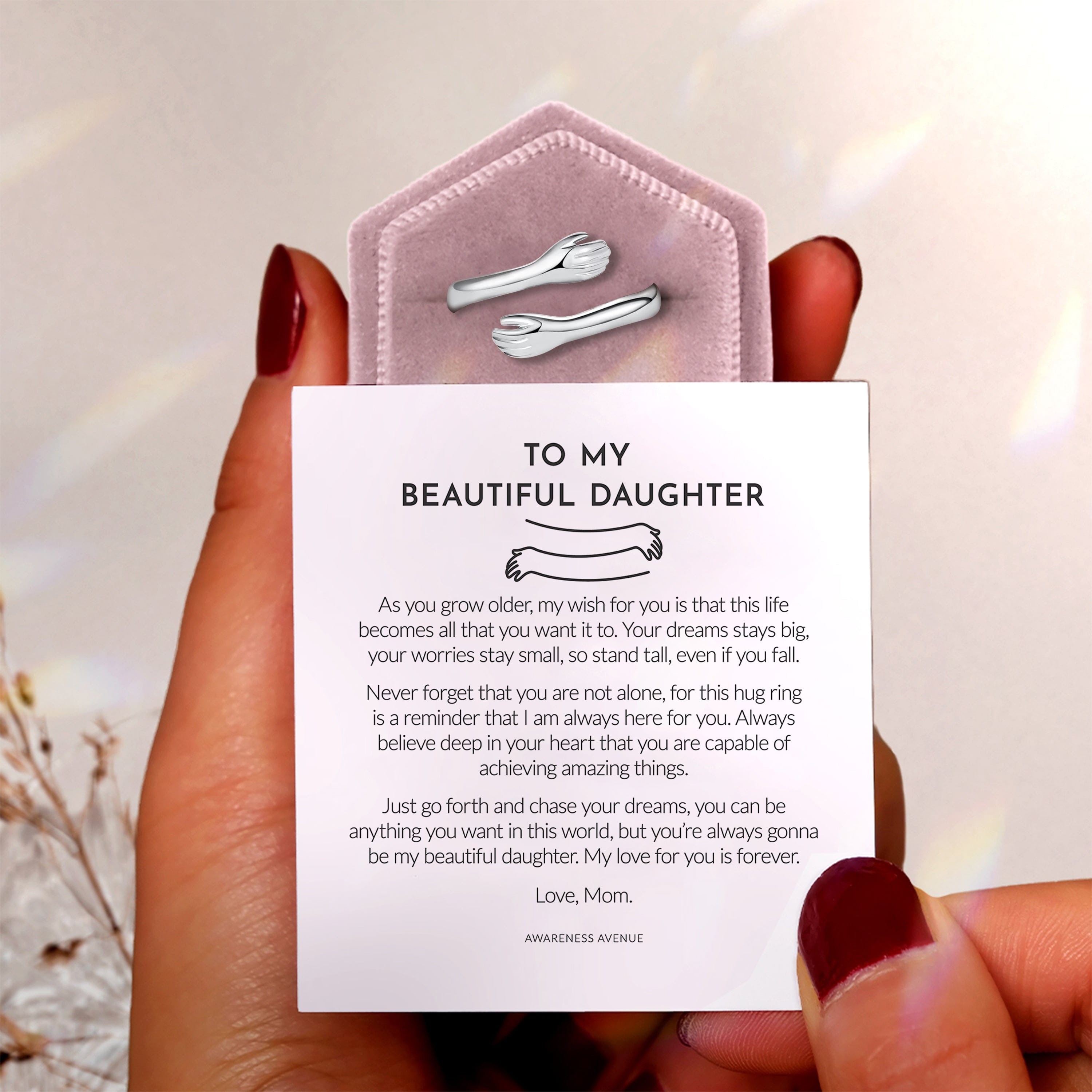 To My Daughter | My Love Is Forever | Hug Ring