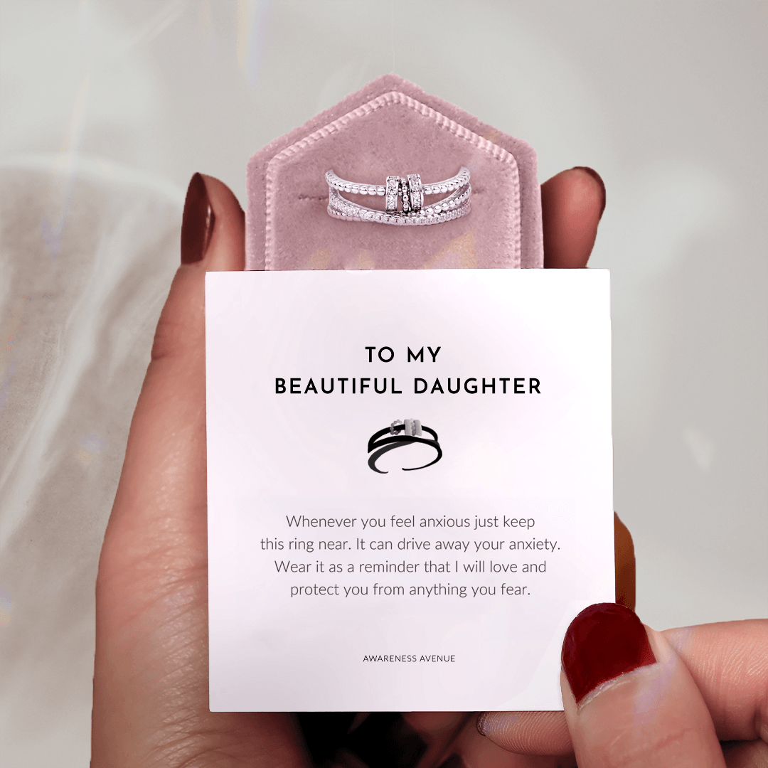 To My Beautiful Daughter | Drive Away Your Anxiety | 925S Fidget Ring